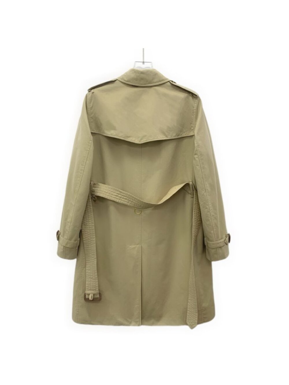 Burberry Light Brown Cotton Double-Breasted Belted Trench Coat - Picture 2 of 7